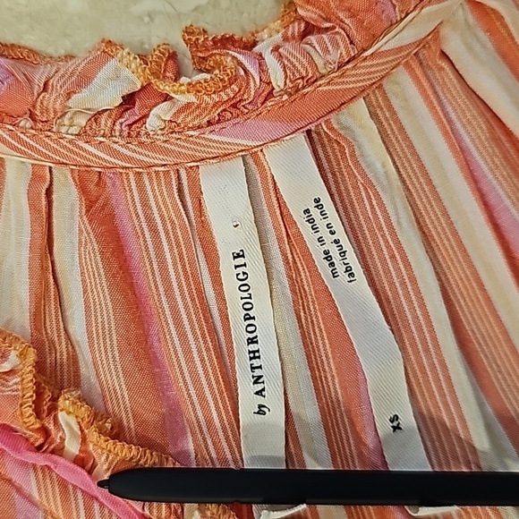Anthropologie Cream, Orange & Pink Visayas Striped Jumpsuit - XS - Picture 10 of 11